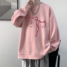 麂皮绒卫衣男大码重磅长袖t恤男JW81378-P35，男装卫衣，电商A040