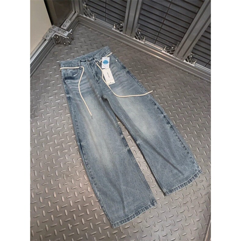 美式复古痞帅炸街弯刀裤男痞帅高级感炸街裤子牛仔裤LAQ146-P55,男装牛仔裤,星座1008