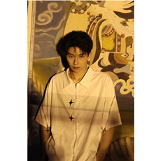 拉链短袖衬衫新款潮牌宽松风百搭拉链上衣JC106，男装衬衫，星座1116A（原606A-3）