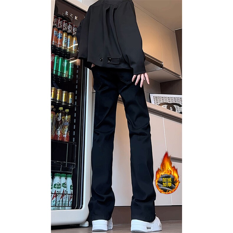B221美式微喇弹力加厚加绒牛仔裤LK24222-特P30控59加绒P40控79,男装牛仔裤,电商B221