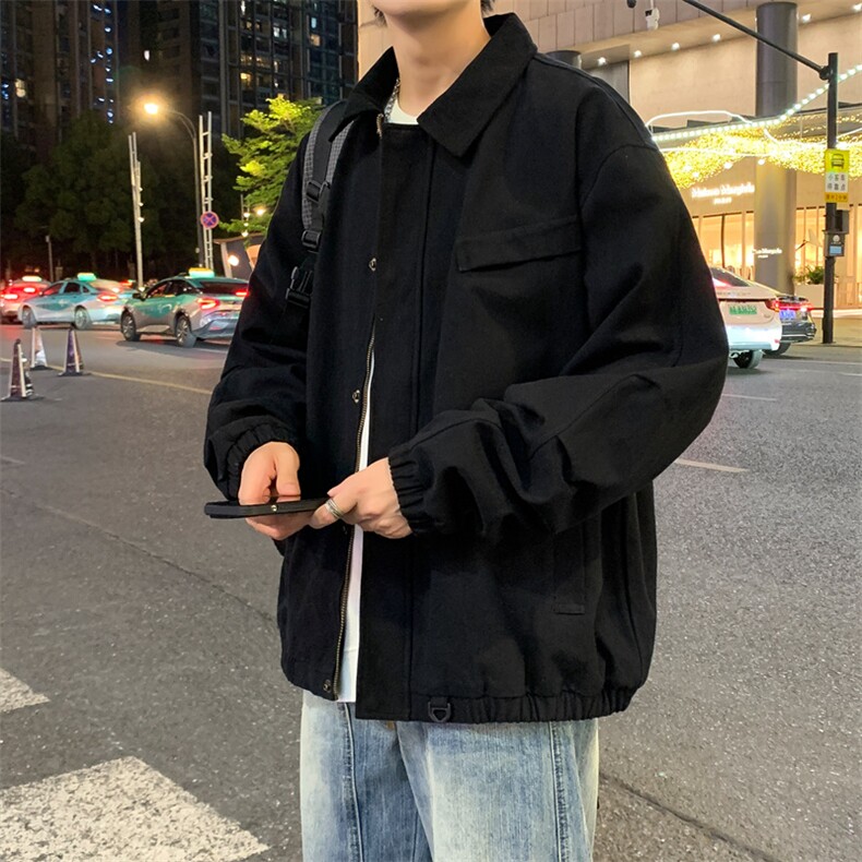 美式复古翻领外套男士秋季新款休闲高端行政夹克JK02560-P85,男装夹克,星座308B-2