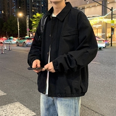 美式复古翻领外套男士秋季新款休闲高端行政夹克JK02560-P85，男装夹克，星座308B-2