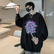 半高领毛衣男士大码针织衫男毛线衣男M18317-P45加绒款-P65，男装针织衫/毛衣，电商A040