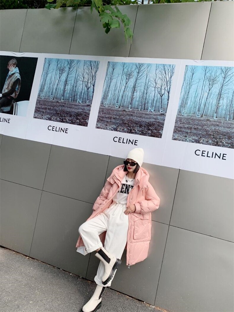 拼接90绒羽绒服，女装羽绒服，米壹