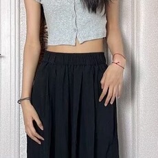 2025夏季日系休闲百搭防晒裤女新款高腰褶皱垂感阔腿裤小个子，男装防晒衣，星座1210-1
