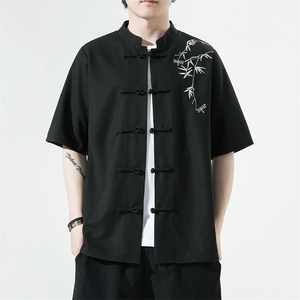新款风刺绣汉服时尚唐装华夫格T329-P58-控75图片