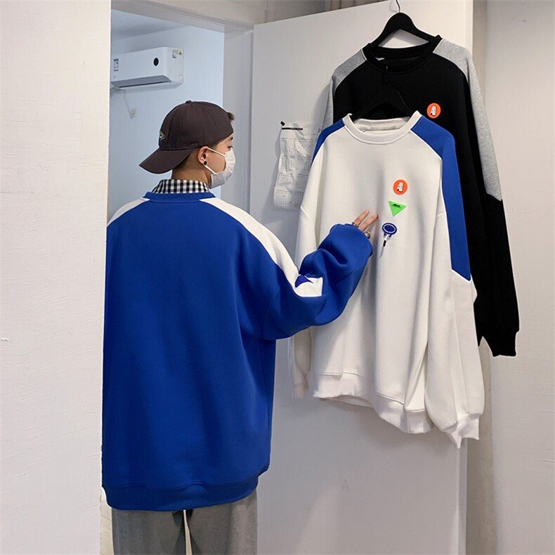 秋季新款男ins潮牌圆领无帽设计感百搭2023新款衣服22306-53控78,男装卫衣,星座717