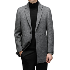 M85515-80钱塘2020-3新款时尚冬季休闲百搭中年男士毛呢外套P305，男装毛呢大衣，钱塘207-3