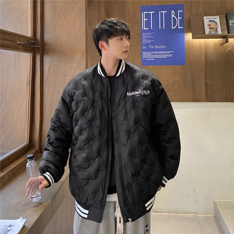 1定制面料宽松保暖棒球领大码M-5XL羽绒服男外套8709P168控229,男装羽绒服,星座226-2