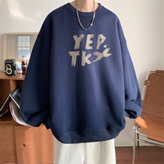 ！圆领卫衣男装港风长袖T恤男外套男WY146-P28，男装卫衣，电商B367