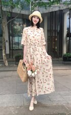 纯苎连衣裙小衫裤子裙子衬衣 时尚风 风淑女风休闲风，女装连衣裙，川哲