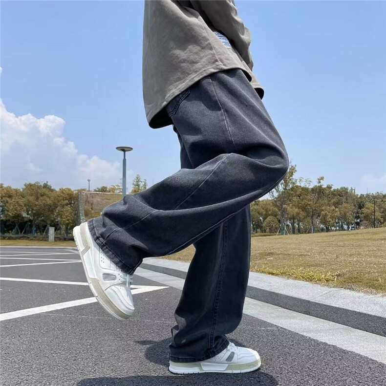 直脚流行牛仔裤潮男长裤夏季水洗宽松直筒拉链911-3-KK005-P40,男装牛仔裤,星座911-3