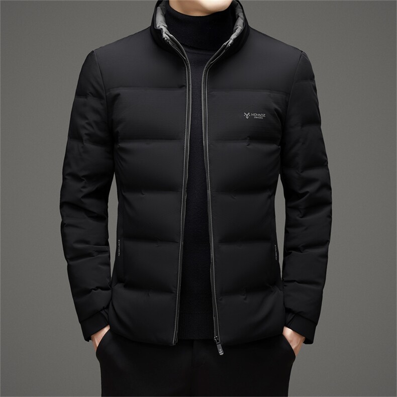 冬季男士白鸭绒羽绒服加厚保暖商务休闲短款立领冬装品质外套男,男装羽绒服,钱塘6003（原4033）