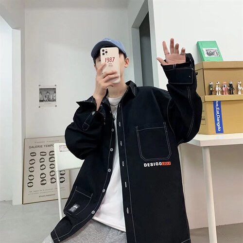长袖衬衫春款男港风潮流C2116P40,男装衬衫,星座1116-2