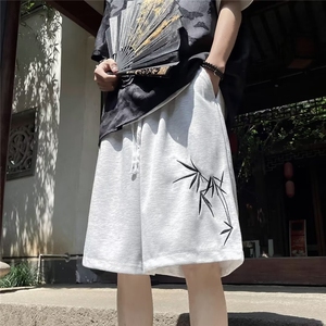 风夏男短裤柳条刺绣直筒短裤D5538P28