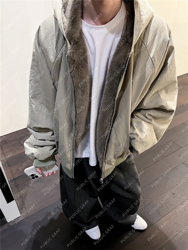 网图座山雕双面穿加厚保暖冬季连帽棉衣外套男女情侣款棉服P118,男装棉衣,电商C306-1
