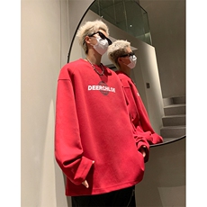 405A高街美式撞色印花设计长袖T恤CT2468-P40控58，男装T恤，星座405A