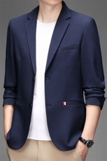春秋新款中年男士休闲西服上衣中年西装爸爸薄款外套，男装西服，钱塘6003（原4033）