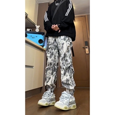 量大优供视频扎染灯芯绒束脚休闲裤男CP83-特P35，男装休闲裤，电商B371