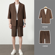 TW050-P95夏季ins休闲西服套装男韩版上衣潮流痞帅气七分袖西装，男装西服，星座507A（原星座306B-2）