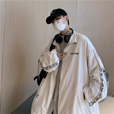 夹克外套男秋季新款ins痞帅百搭抽绳港风休闲立领上衣JK08701-P68，男装夹克，星座308B-1