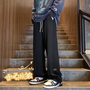 休闲潮流菠萝格垂顺贴标抽绳长裤垂感舒适潮流百搭  K931特批32图片