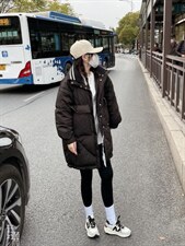 韩版中长款羽绒服，女装羽绒服，玩美