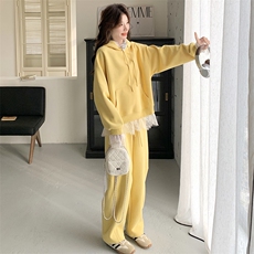 秋装新款！大量现货！蕾丝拼接卫衣两件套2C13-8906-P18-K248，女装套装/套裙，2C133