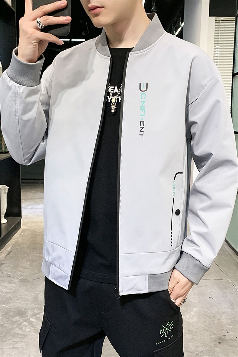 数据好高品质秋装青春版男装棒球领休闲夹克时尚男外套B303,男装夹克,星座301D(原星座1004-8）
