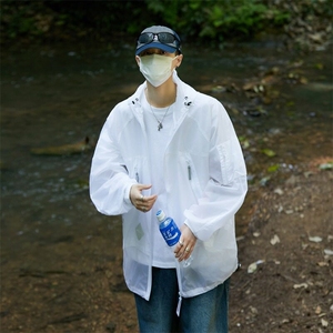 W422-P50 户外防晒衣男女纯色夏季透气防紫外线情侣防晒服外套图片