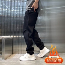 百搭休闲裤男宽松直筒休闲裤2024潮男束脚裤子百搭ins港风潮男裤，男装休闲裤，星座506A