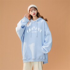 中性风美式hiphop设计感印花连帽卫衣宽松潮牌上衣W362P40控58，男装卫衣，A247A