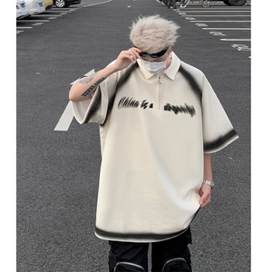polo衫短袖t恤男 夏季宽松休闲半拉链体恤衫 XZ514-2-202487-P63图片