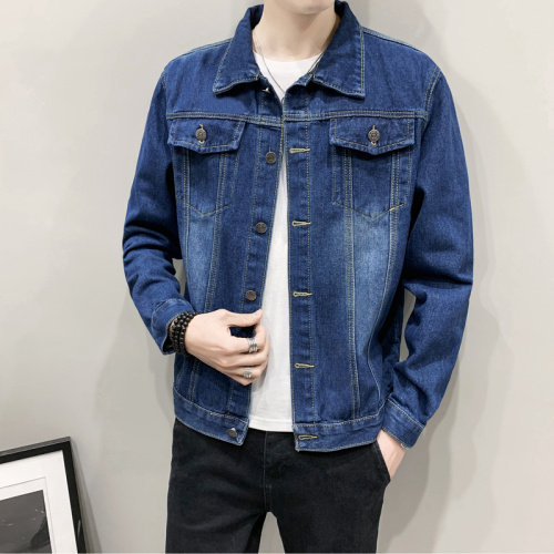 JK609-p48-限价78大量现货网格牛仔夹克肥仔量足破洞印花大码，男装夹克，星座103A