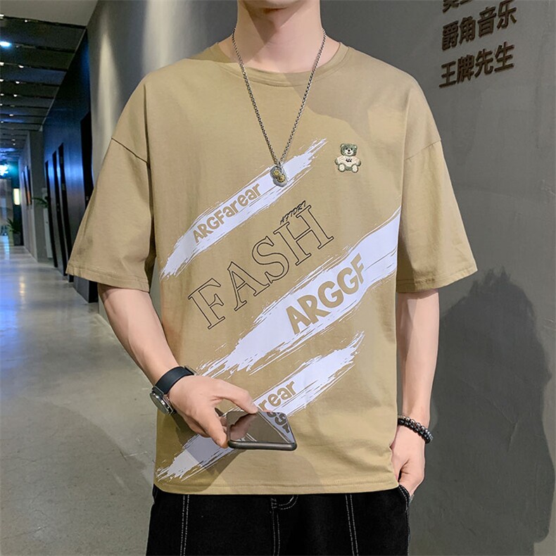 72210-P35短袖男潮牌潮流ins夏季vibe炸街涂鸦T恤港风情侣宽松,男装T恤,电商D310B