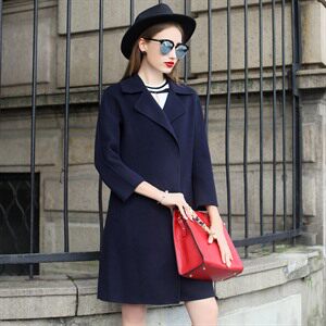 开衫潮流拼接气质时尚休闲纯色长袖2024年秋季毛呢外套,女装毛呢外套,阿舍尔精品