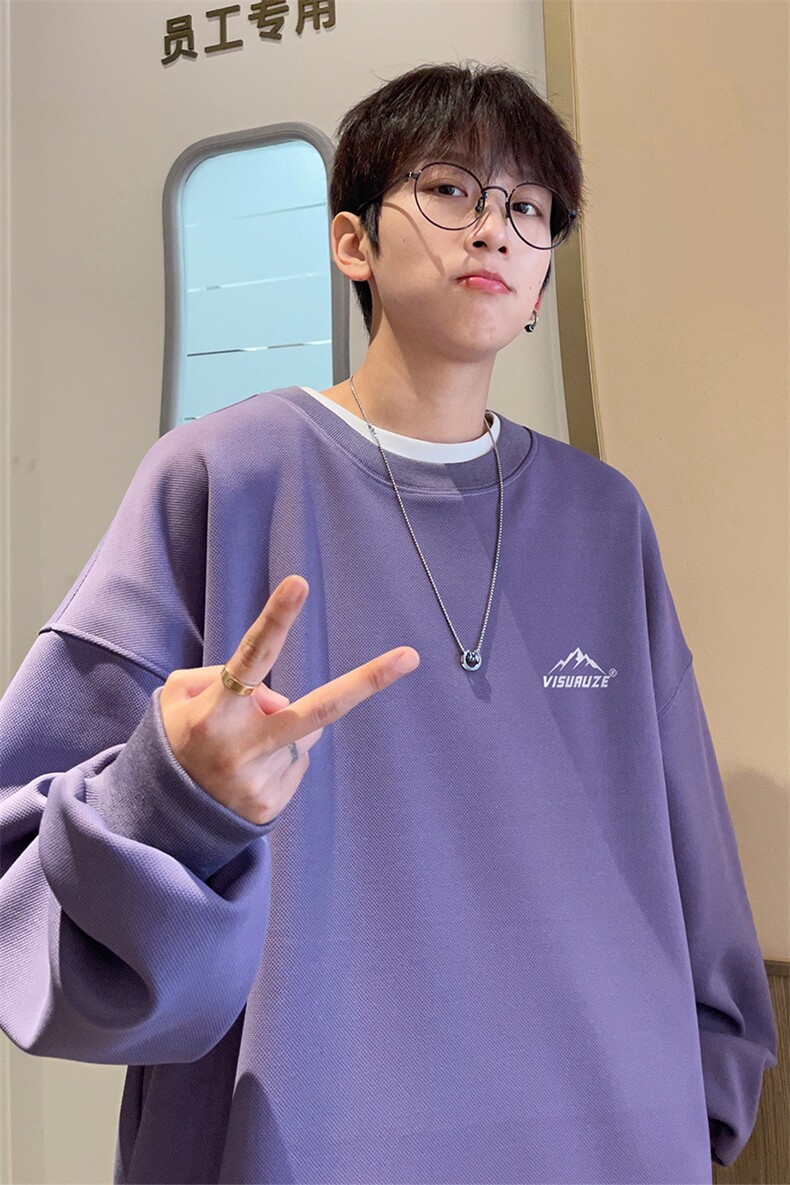 400克重港风秋季新款宽松长袖圆领卫衣秋装大码外套男装S243-P48,女装短外套,电商A233-1