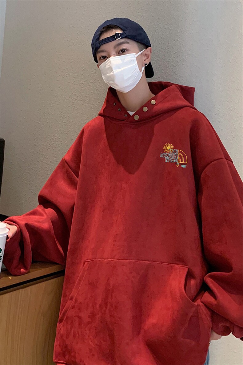 抖音直播得物高品质麂皮绒宽松男外套连帽卫衣W7021P55控79,女装短外套,电商C408(原B339-1)