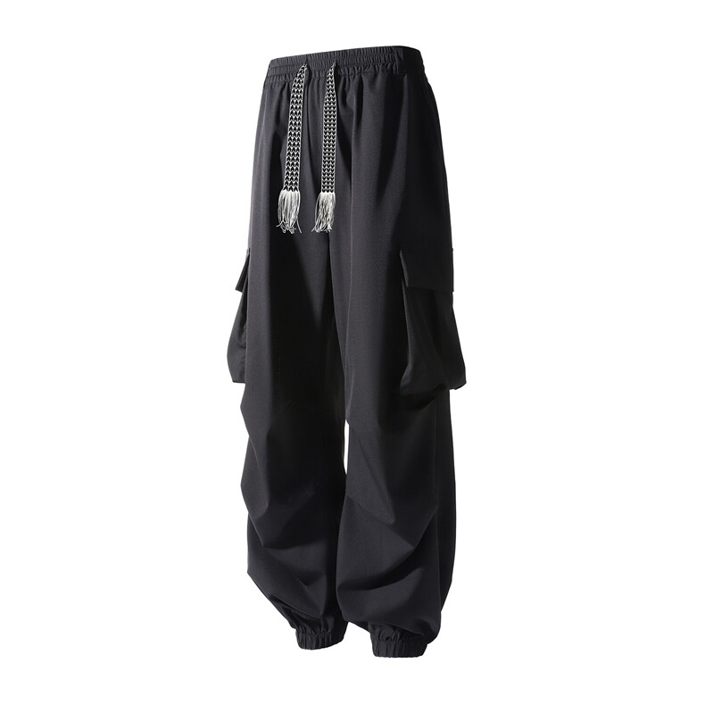 大口袋束脚冰丝休闲裤 K105立体 92%聚酯纤维8%氨纶(S-2XL)TP22图片