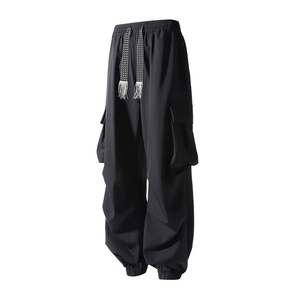 大口袋束脚冰丝休闲裤 K105立体 92%聚酯纤维8%氨纶(S-2XL)TP22图片