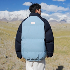 现货抖音得物可供视频三防加厚羽绒拼接棉衣外套面包棉服86626，男装棉衣，电商A486