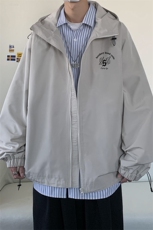 港风秋款宽松高品质连帽防水夹克F55P65控88，男装夹克，电商A247