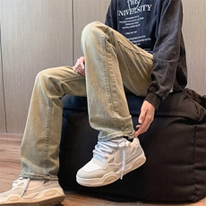 高街牛仔裤男韩版潮流痞子帅2024秋冬新款ins直筒长裤RK1170-P47，男装牛仔裤，星座412-2