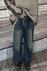 秋冬季美式高街牛仔裤男 潮牌个性显高休闲裤G707/P45图片
