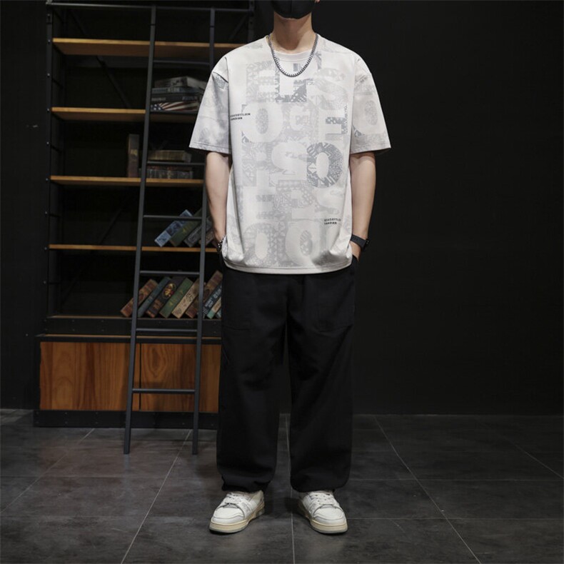 大码夏季潮流时尚动漫印花男士短袖,男装T恤,星座1107-1