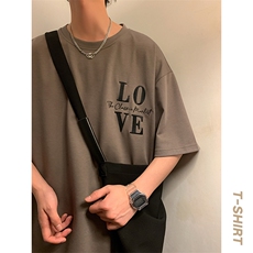 港风暖光短袖男t恤夏季休闲百搭刺绣圆领T恤男上衣TC3131-P25控45，男装T恤，星座717