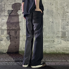 2026春季新款外景大码vibe高街微喇牛仔裤M-5XGK23614-特P35，男装牛仔裤，电商A022