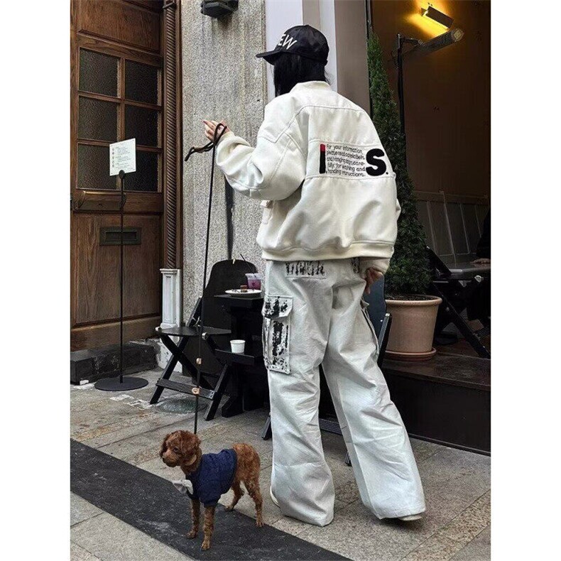 W9194-P63网图现货春季新款美式高街棒球服外套毛呢刺绣夹克上衣,男装夹克,星座1608-2