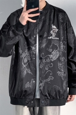 2026春季新款港风光影墙大码立领棒球服M-5XHJ24186-特P60，女装职业装，电商A022