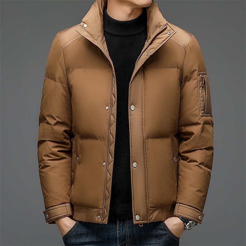 2022男装短款立领羽绒服青年白鸭绒时尚加厚保暖外套 HD2606-P260图片
